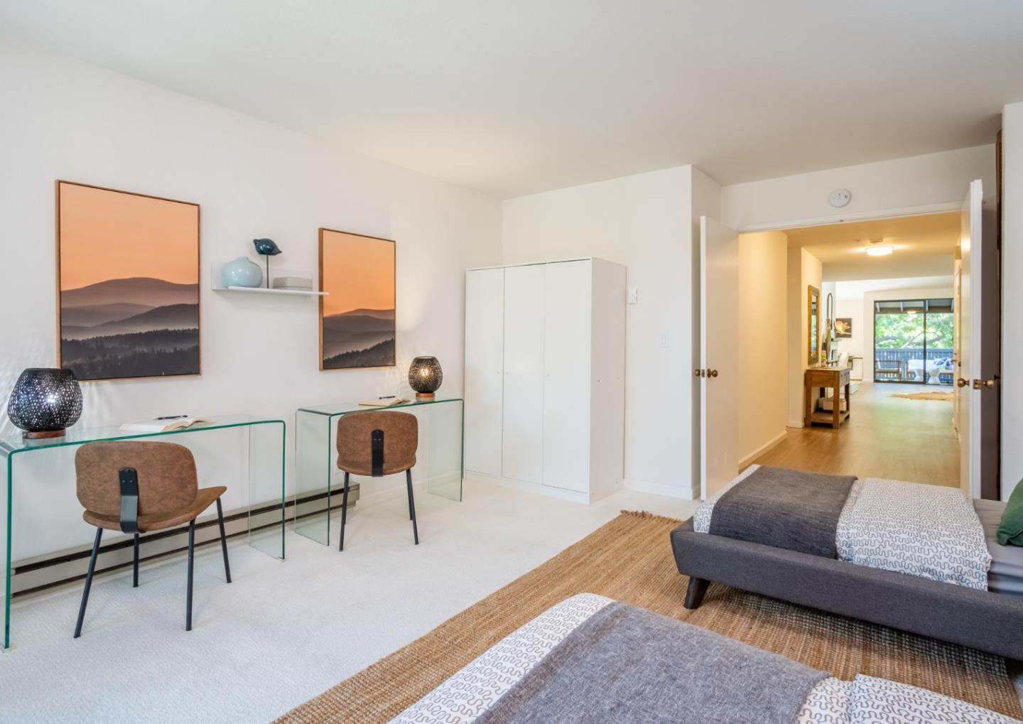 2040 West Middlefield Road, Unit 12 Mountain View, CA 94043 - Photo 14 of 24 a living room with furniture and a lamp