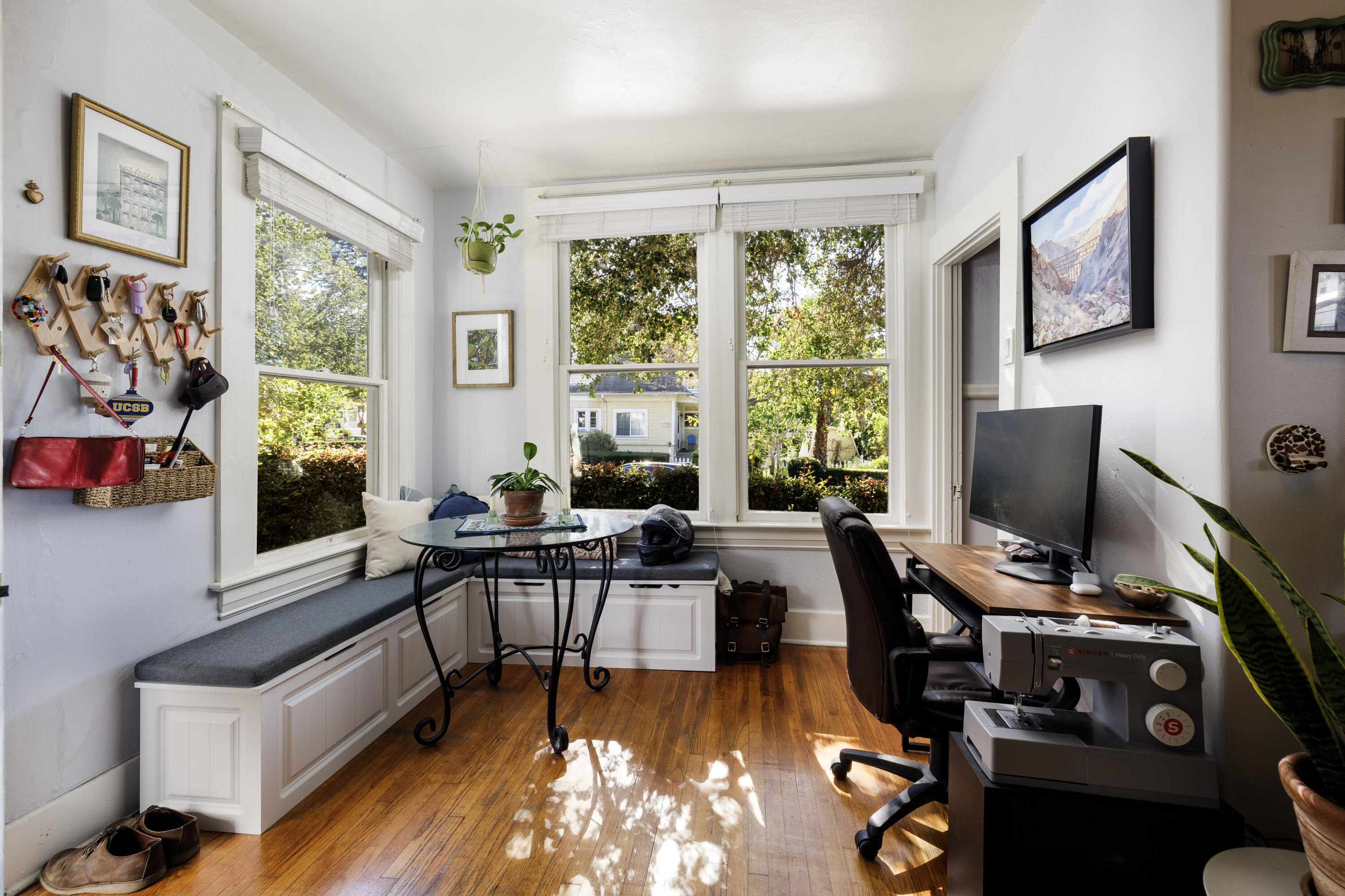 1403 Bath Street Santa Barbara, CA 93101 - Photo 13 of 24 a workspace with furniture and a window