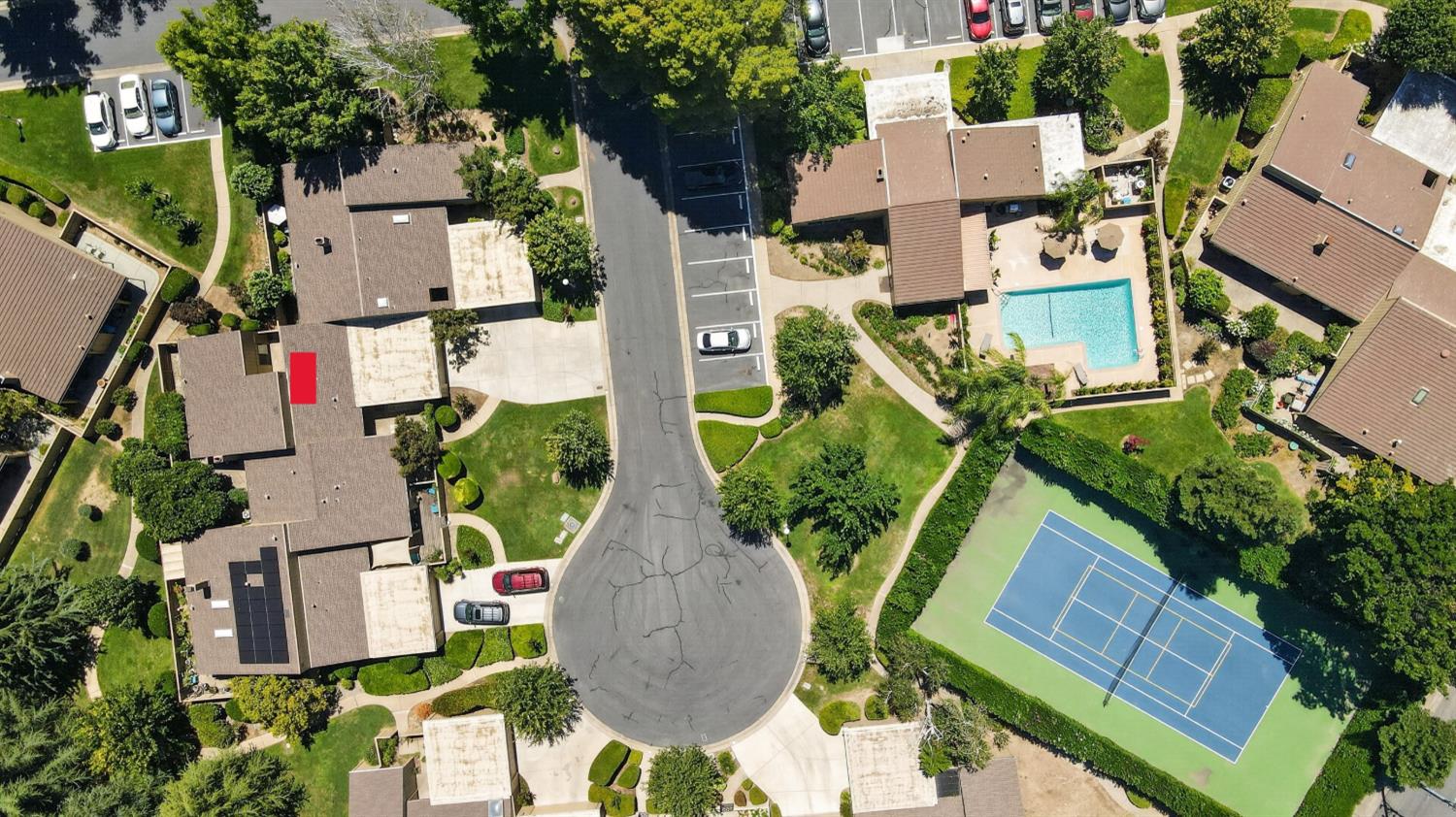 1338 Hunn Road, Unit 26 Yuba City, CA 95993 - Photo 57 of 58 Red Marker Shows the Properties Location to the Clubhouse and Amenities