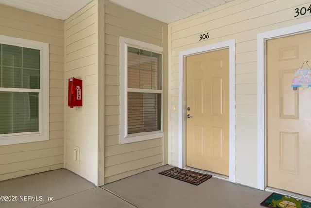 a view of a entryway door of the house