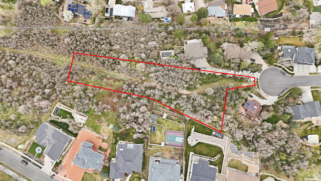 331 South 1550th Street East, Unit 3 Bountiful, UT 84010 - Photo 5 of 30 Aerial view of residential area featuring property parcel outlined