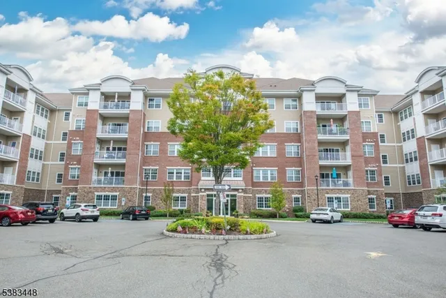 a front view of a building with street view