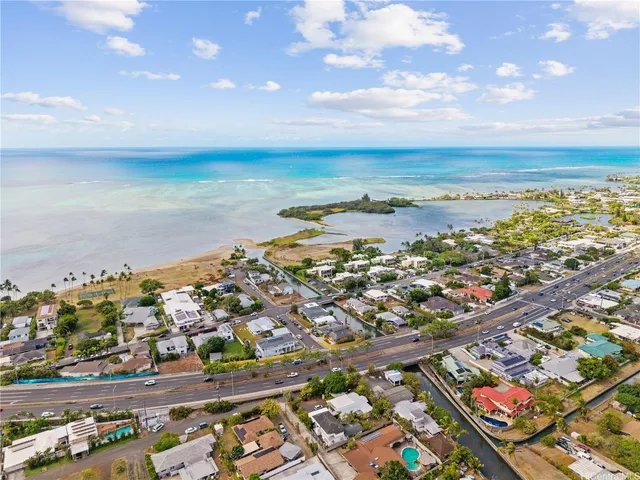an aerial view of a city