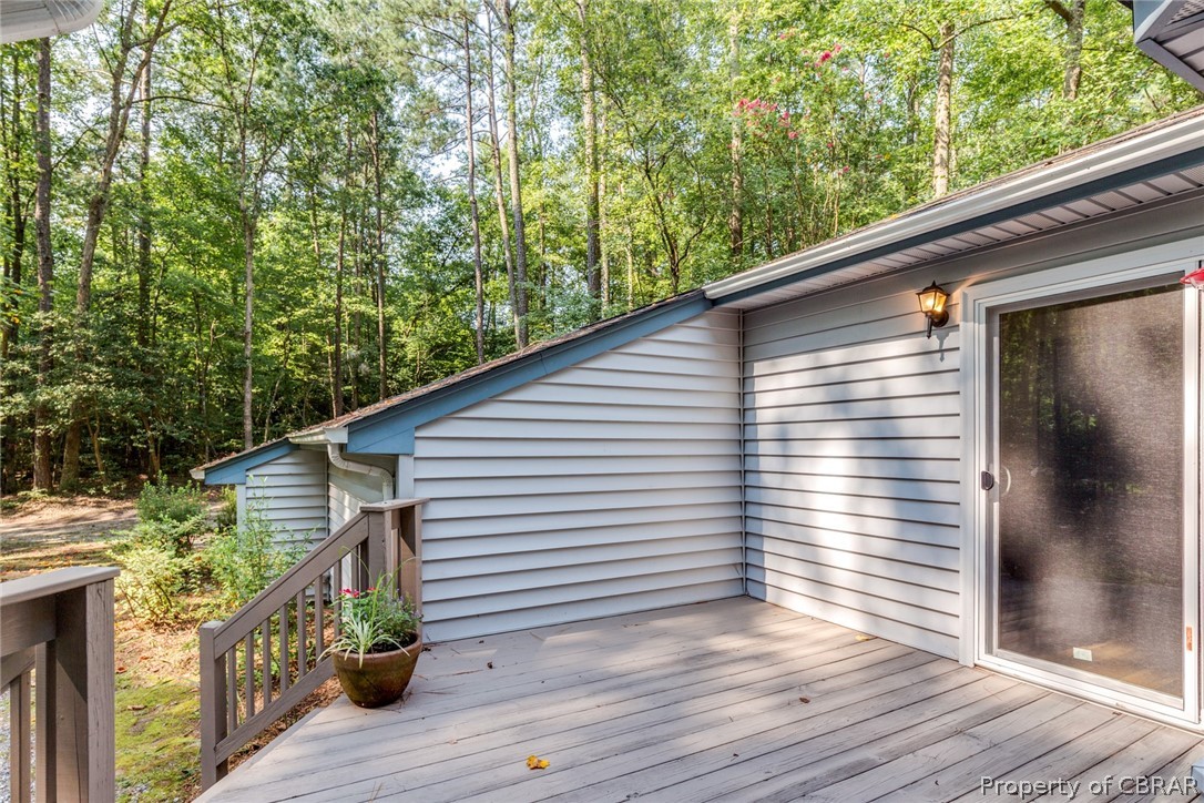 Another view of the expansive front deck.