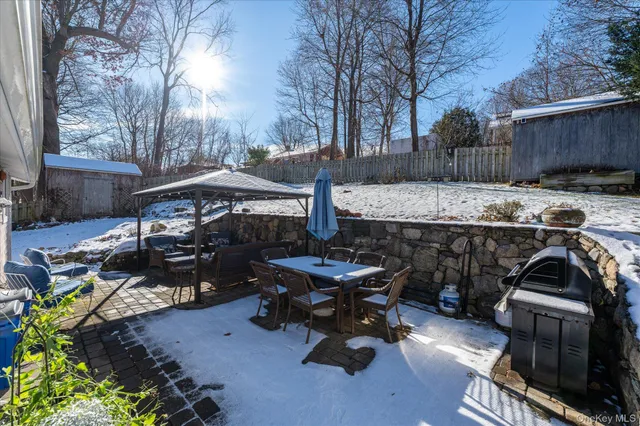 a outdoor living space with patio furniture