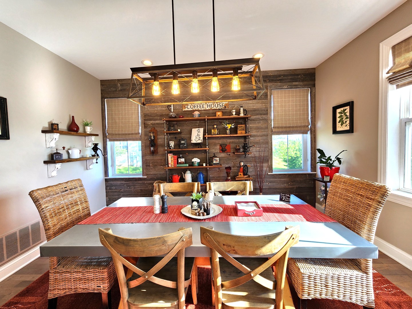 257 Grand Ridge Road, Unit 257 St. Charles, IL 60175 - Photo 34 of 65 a view of a dining room and livingroom with furniture wooden floor a rug a painting and a chandelier
