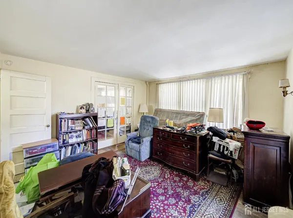 a view of a workspace with furniture and toys