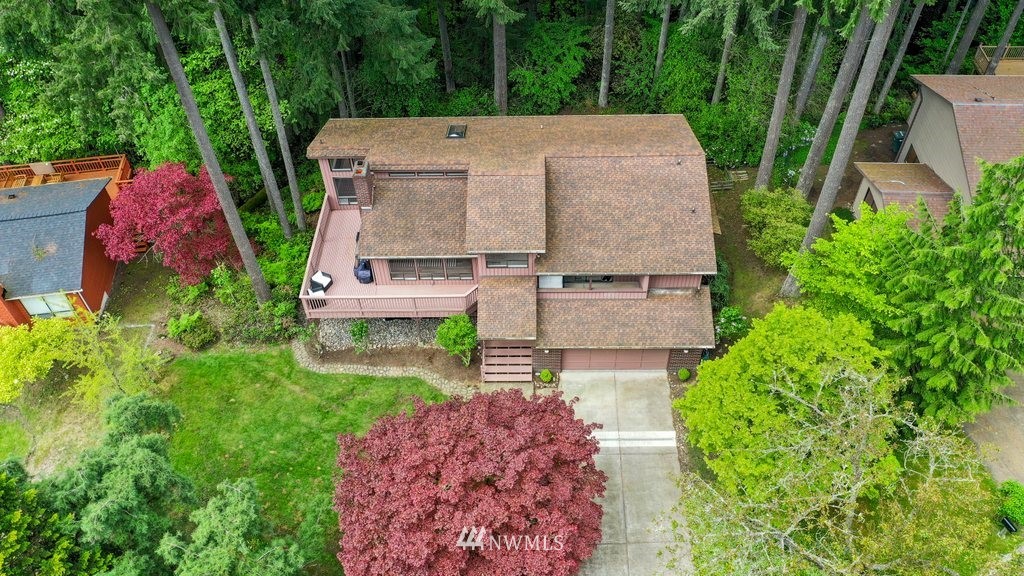20830 28th Avenue Southeast Bothell, WA 98021 - Photo 38 of 40 an aerial view of a house with a garden and plants