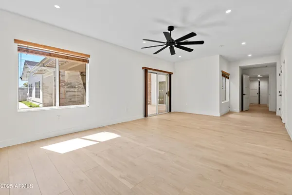 a view of an empty room and window