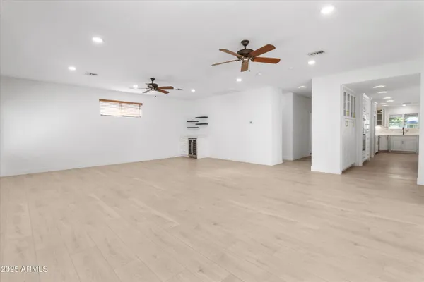 a view of a backyard with a garden