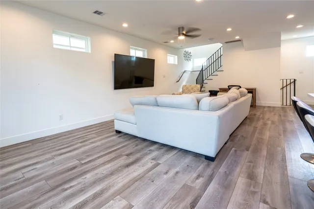a view of livingroom with furniture and wooden floor
