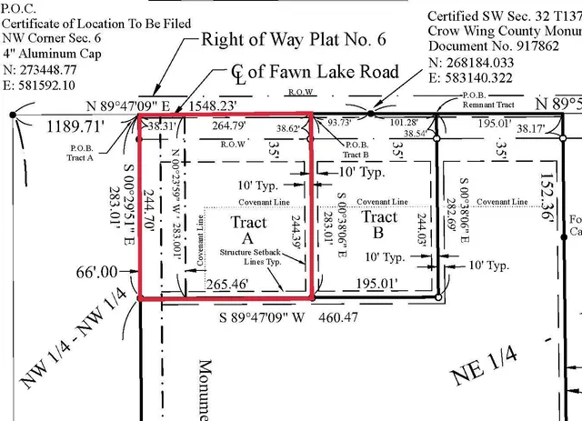 $57,900 | Tbd Tract A Tbd Tract A Fawn Lake Road, Crosslake, MN 56442