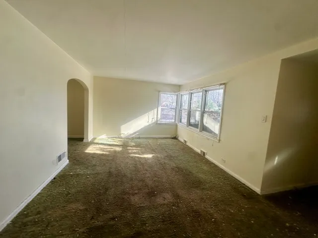 a view of a livingroom with a window