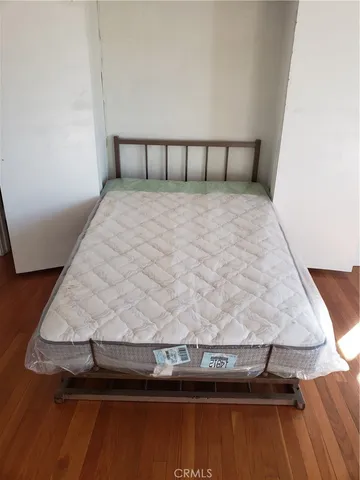 a view of a wooden door