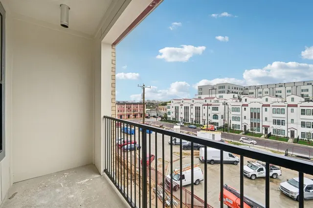 a view of city from a balcony