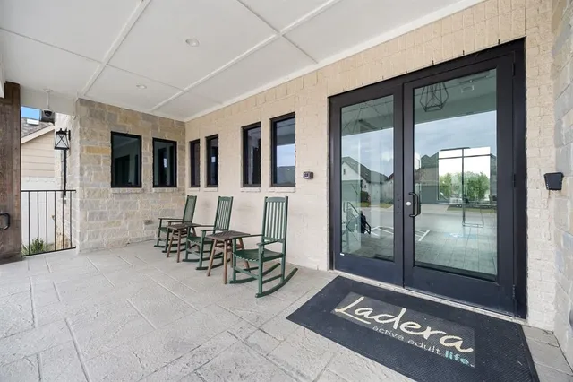 a view of outdoor space with seating