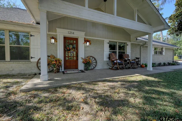 a view of a house with patio