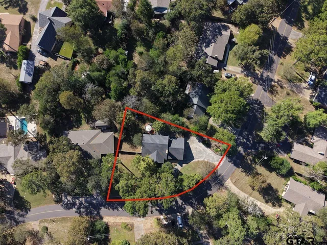 an aerial view of multiple house