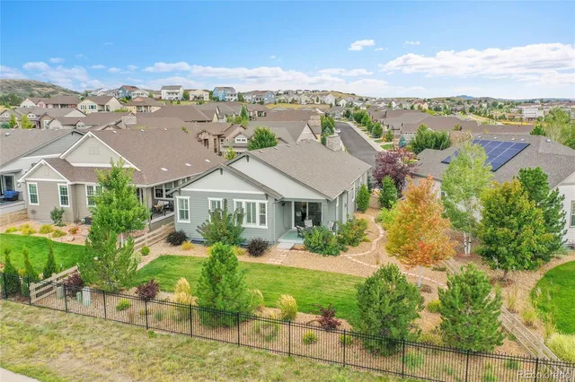 an aerial view of multiple house