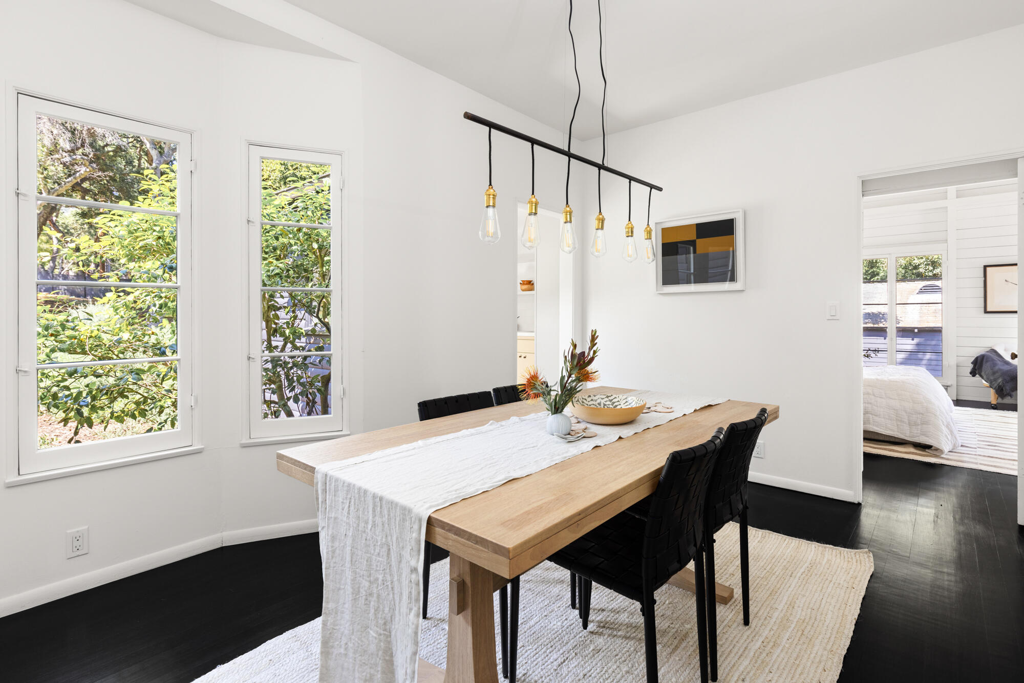 2070 East Valley Road Montecito, CA 93108 - Photo 10 of 34 a view of a dining room with furniture window and wooden floor