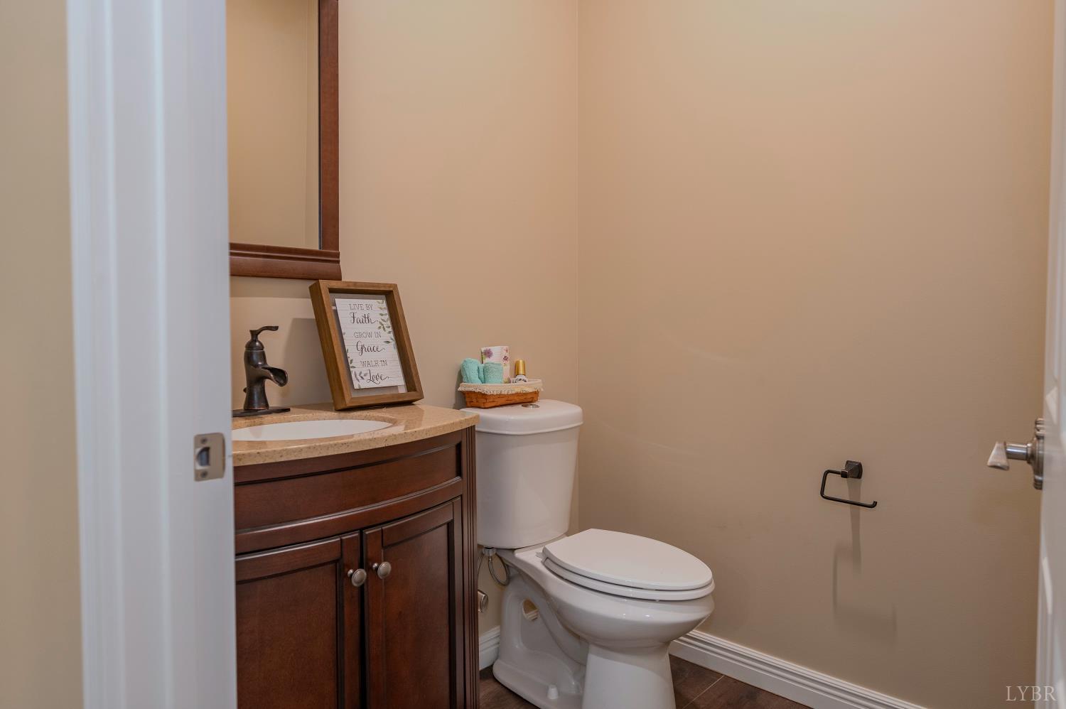 1080 Tranquility Lane Goode, VA 24556 - Photo 12 of 65 a bathroom with a sink a toilet and a mirror
