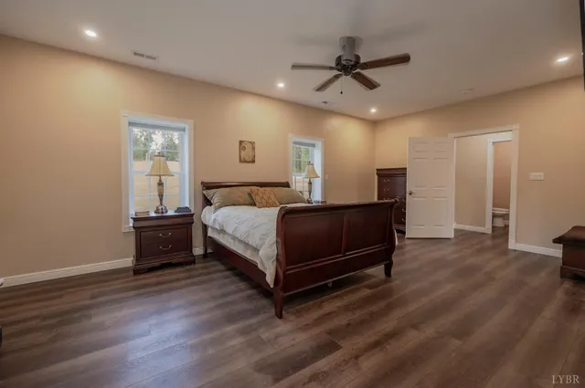 a view of a river and trees