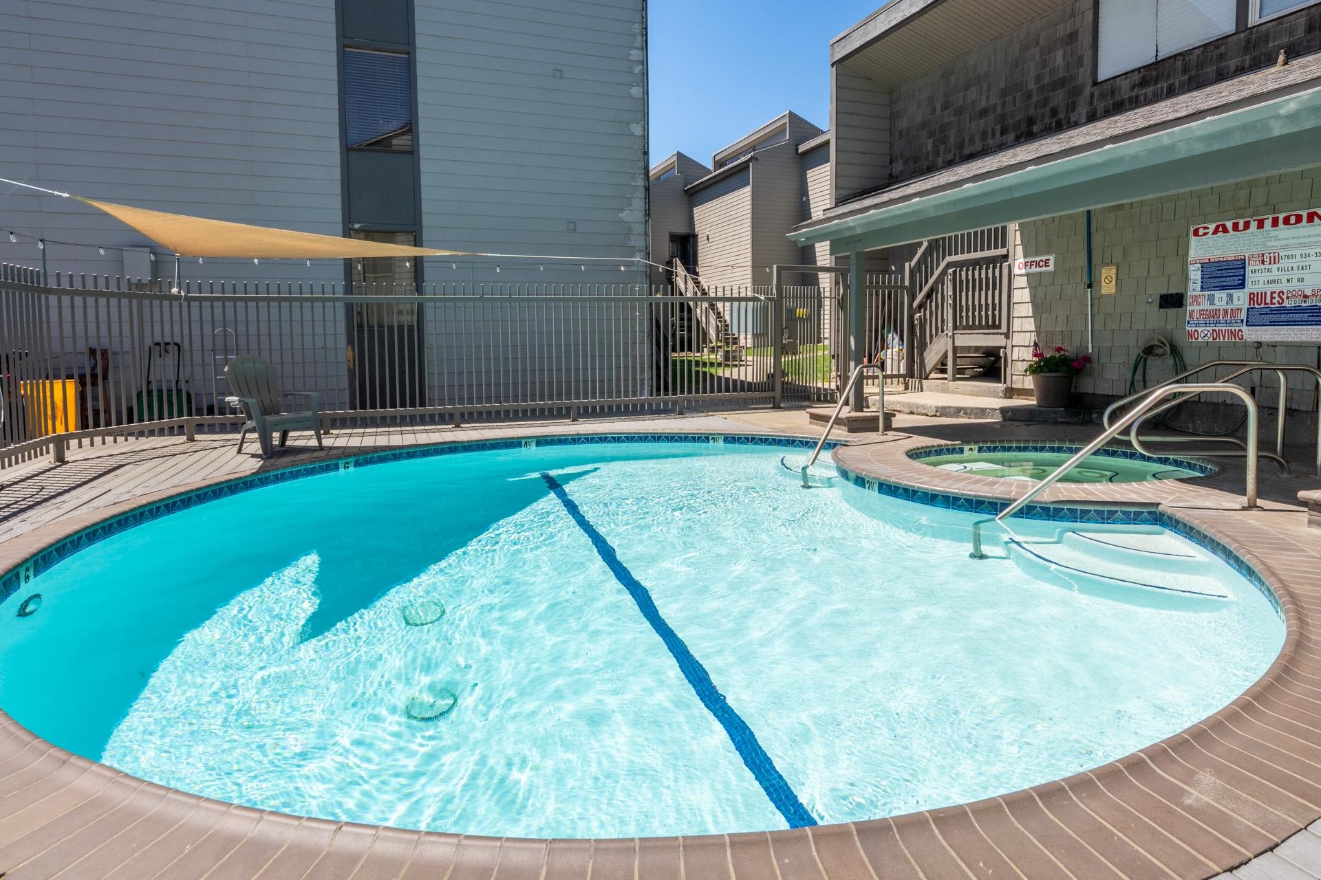 137 Laurel Mountain Road, Unit 312 Mammoth Lakes, CA 93546 - Photo 35 of 37 a view of a swimming pool with a patio