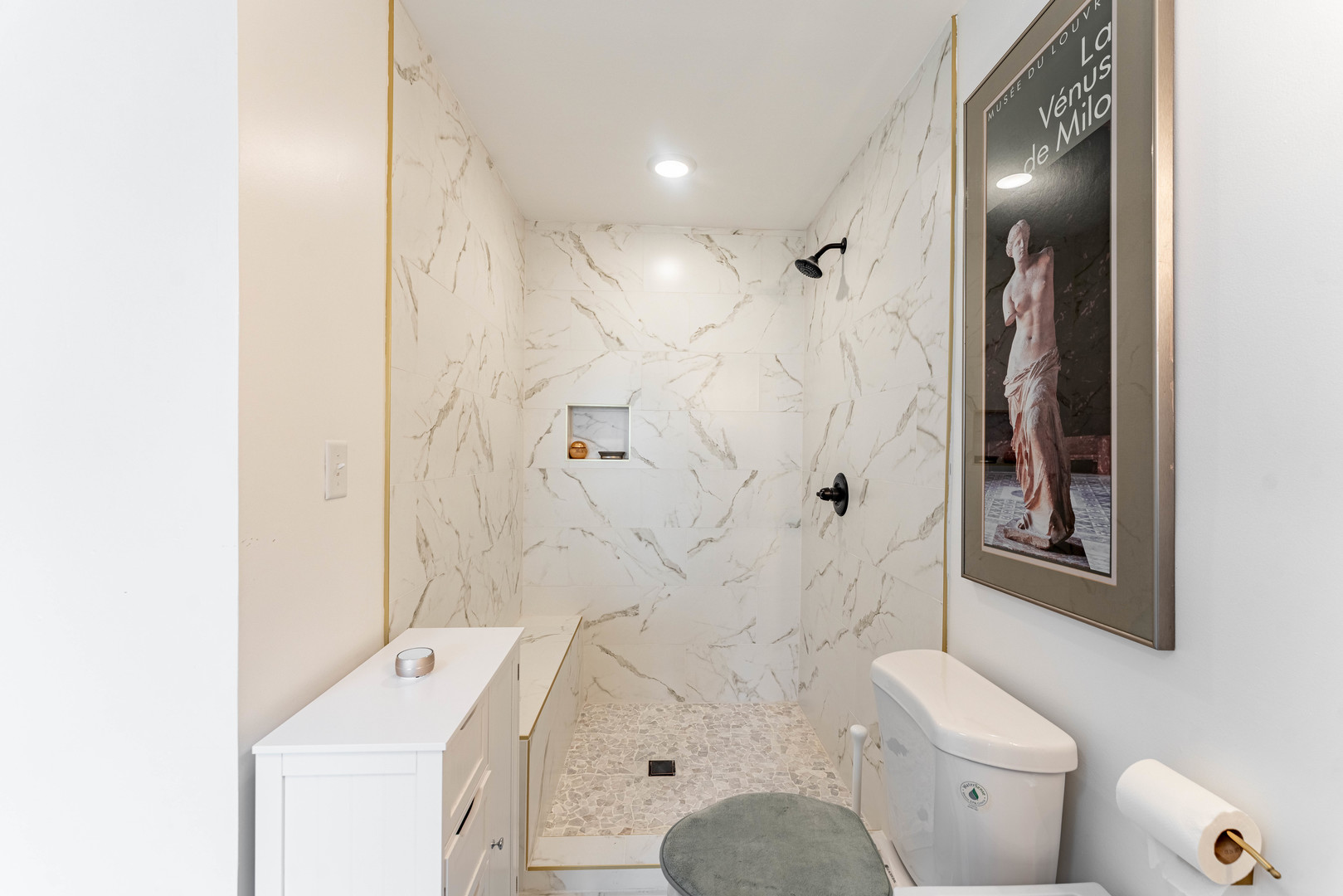 1442 Kinross Street Flossmoor, IL 60422 - Photo 20 of 53 a bathroom with a sink toilet vanity and shower
