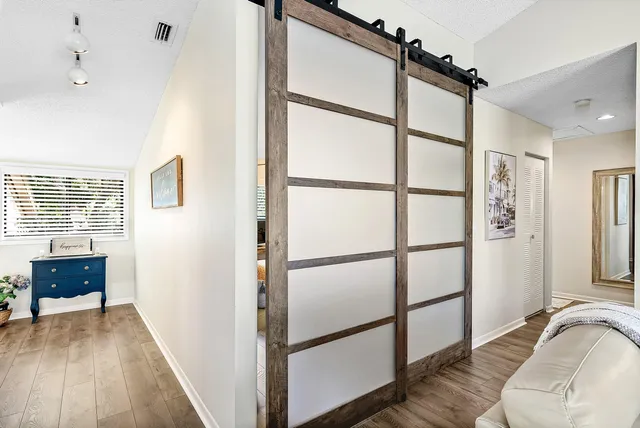 a view of a furniture and window in a room