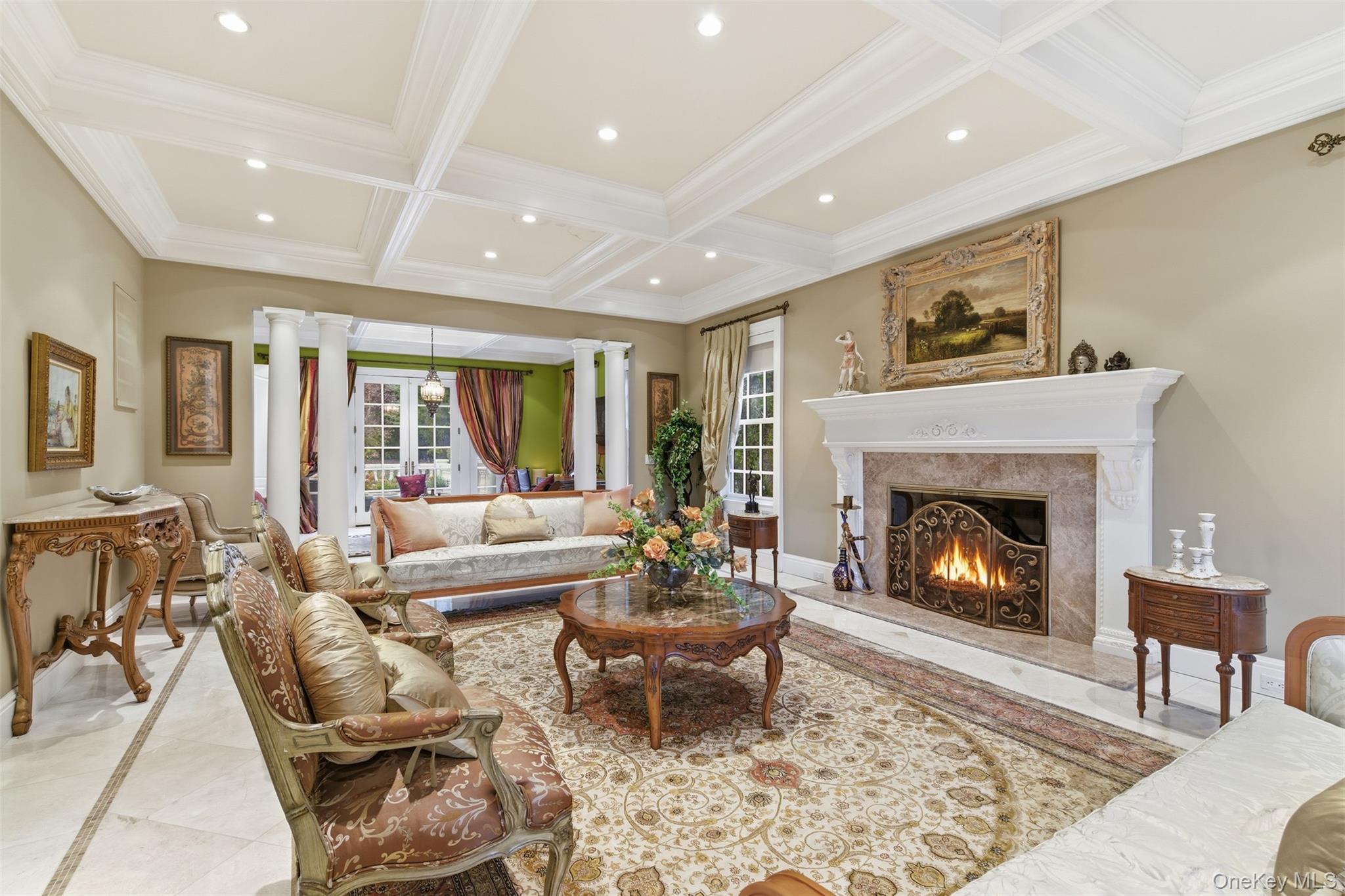 35 Chicken Valley Road Glen Head, NY 11545 - Photo 5 of 47 a living room with furniture and a fireplace