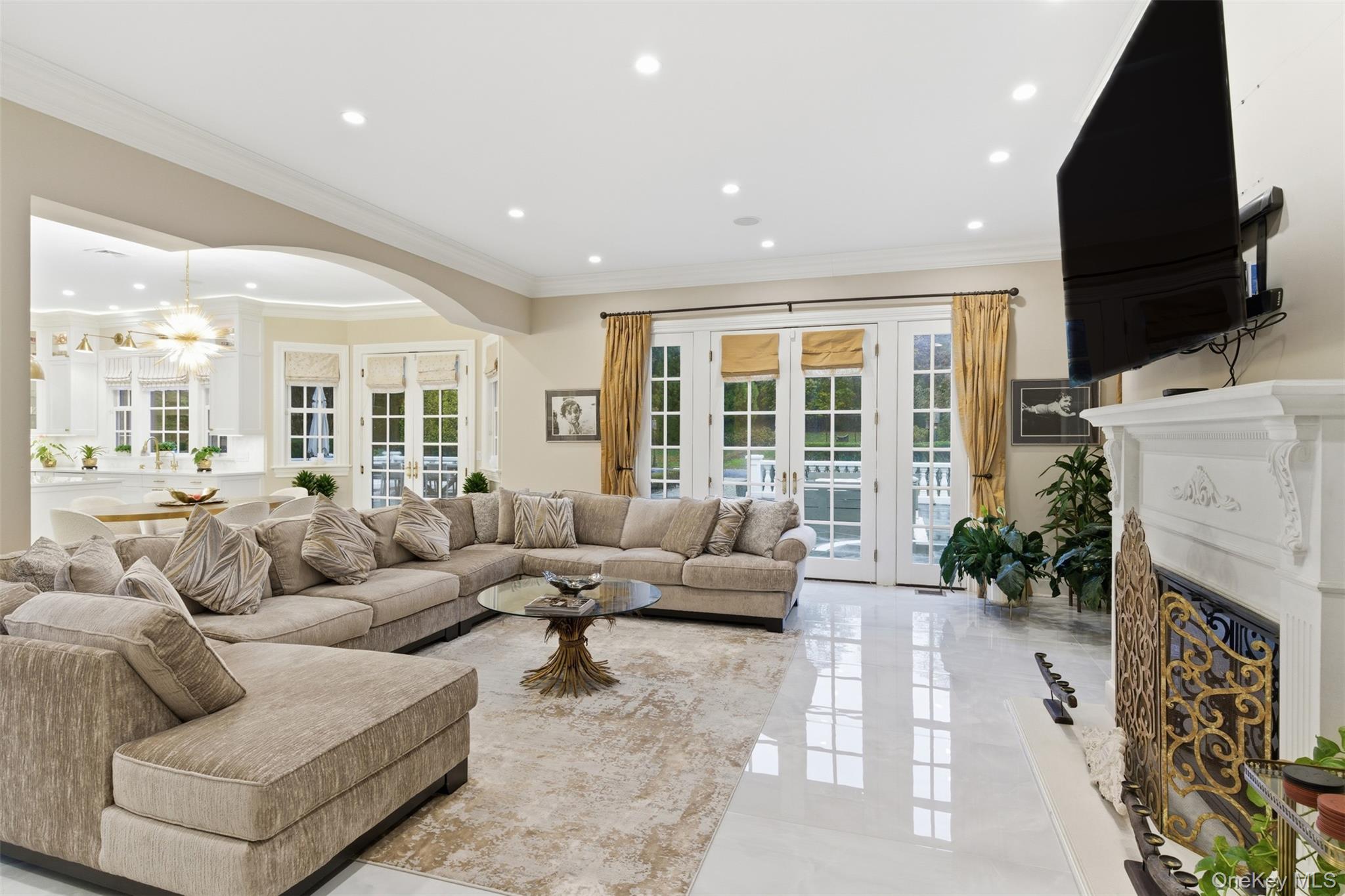 35 Chicken Valley Road Glen Head, NY 11545 - Photo 8 of 47 a living room with furniture and a fireplace