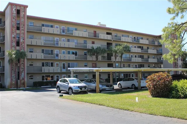 a car parked in front of a building