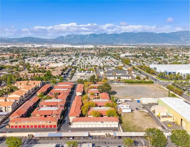 an aerial view of a city