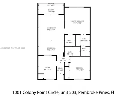 $159,000 | 1001 Colony Point Circle, Unit 503, Pembroke Pines, FL 33026