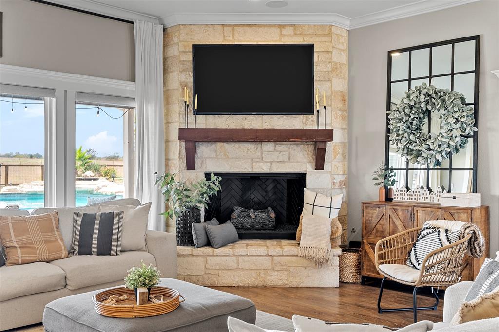 2045 Iron Bridge Road Lorena, TX 76655 - Photo 6 of 40 a living room with furniture fireplace and window