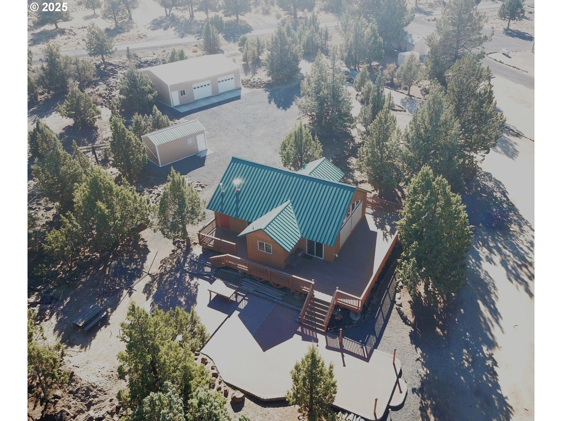 an aerial view of house with outdoor space