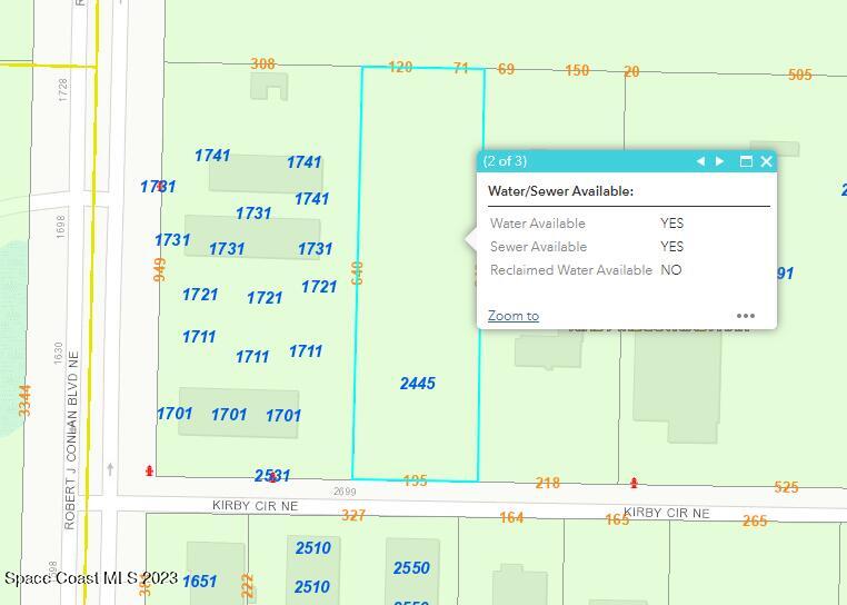 0 Kirby Circle Northeast Palm Bay, FL 32905 - Photo 5 of 5 Utility Map 1