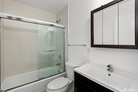 a front view of a building with glass windows