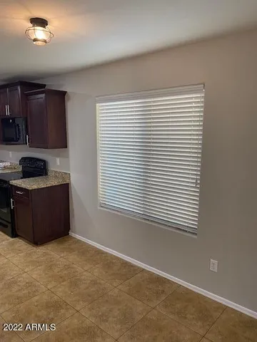 a kitchen with a window