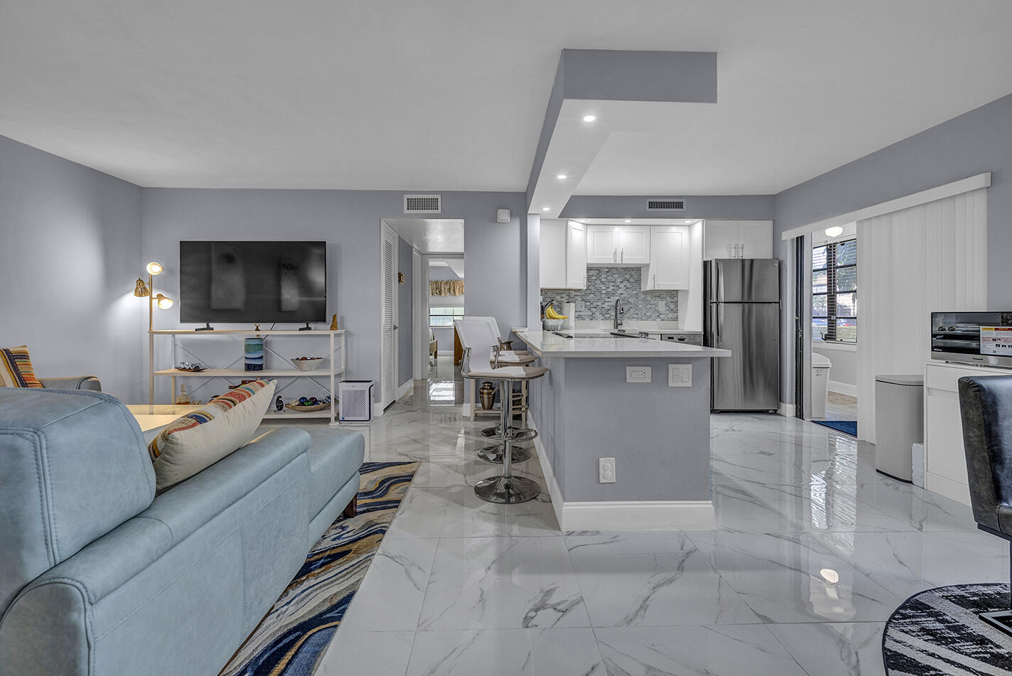 162 Capri East Delray Beach, FL 33484 - Photo 2 of 19 Living Room and Kitchen