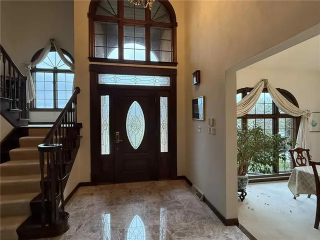 a front view of a house with entryway