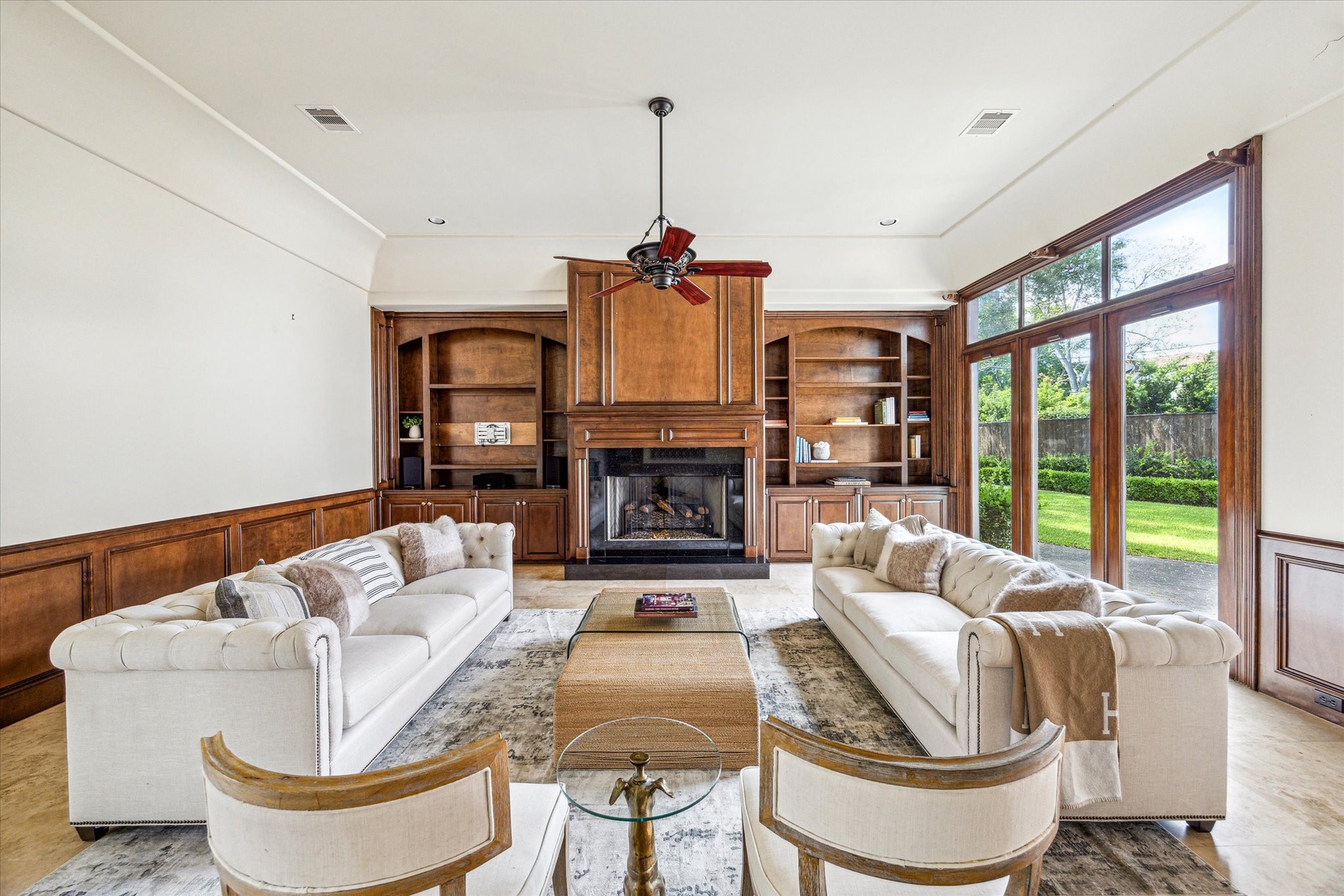 5303 Longmont Drive Houston, TX 77056 - Photo 19 of 50 a living room with fireplace furniture and a large window