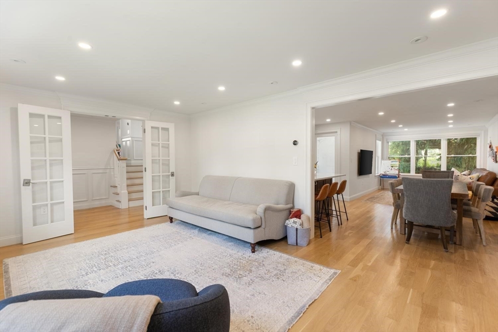 155 Adams Avenue Newton, MA 02465 - Photo 6 of 37 a living room with furniture and a wooden floor
