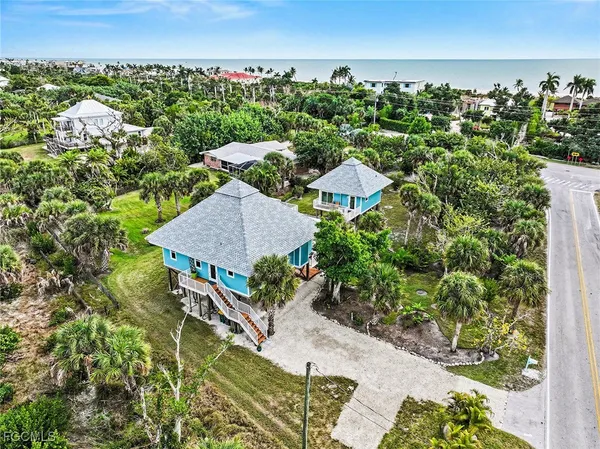 an aerial view of multiple house
