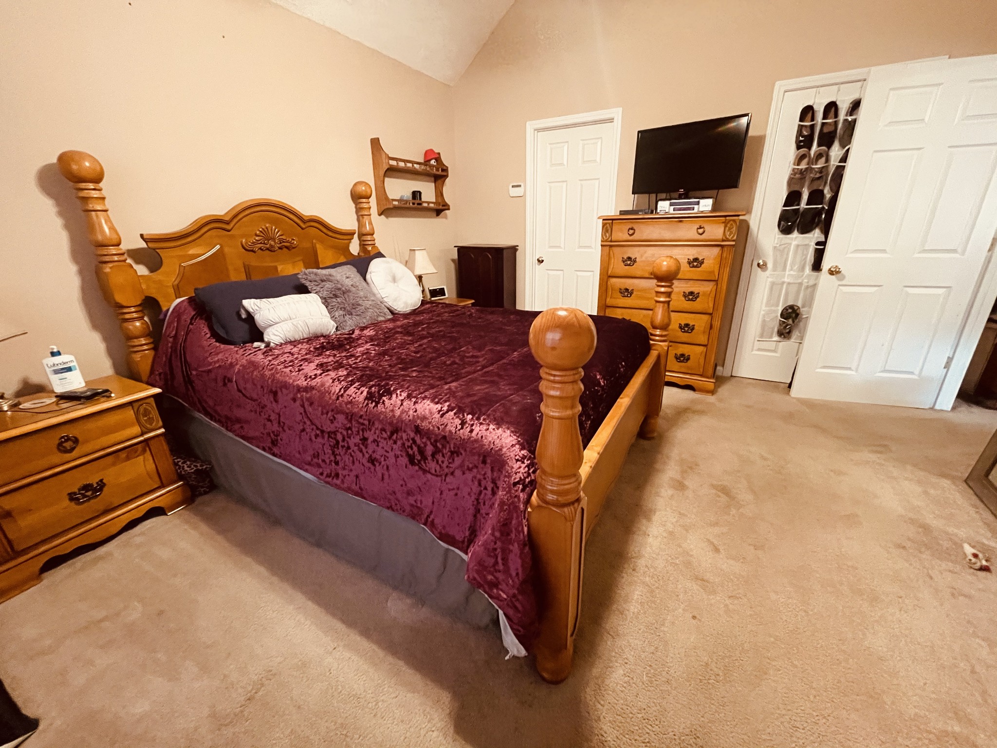 2948 Riley Creek Road Normandy, TN 37360 - Photo 18 of 28 a bedroom with a bed and flat screen tv
