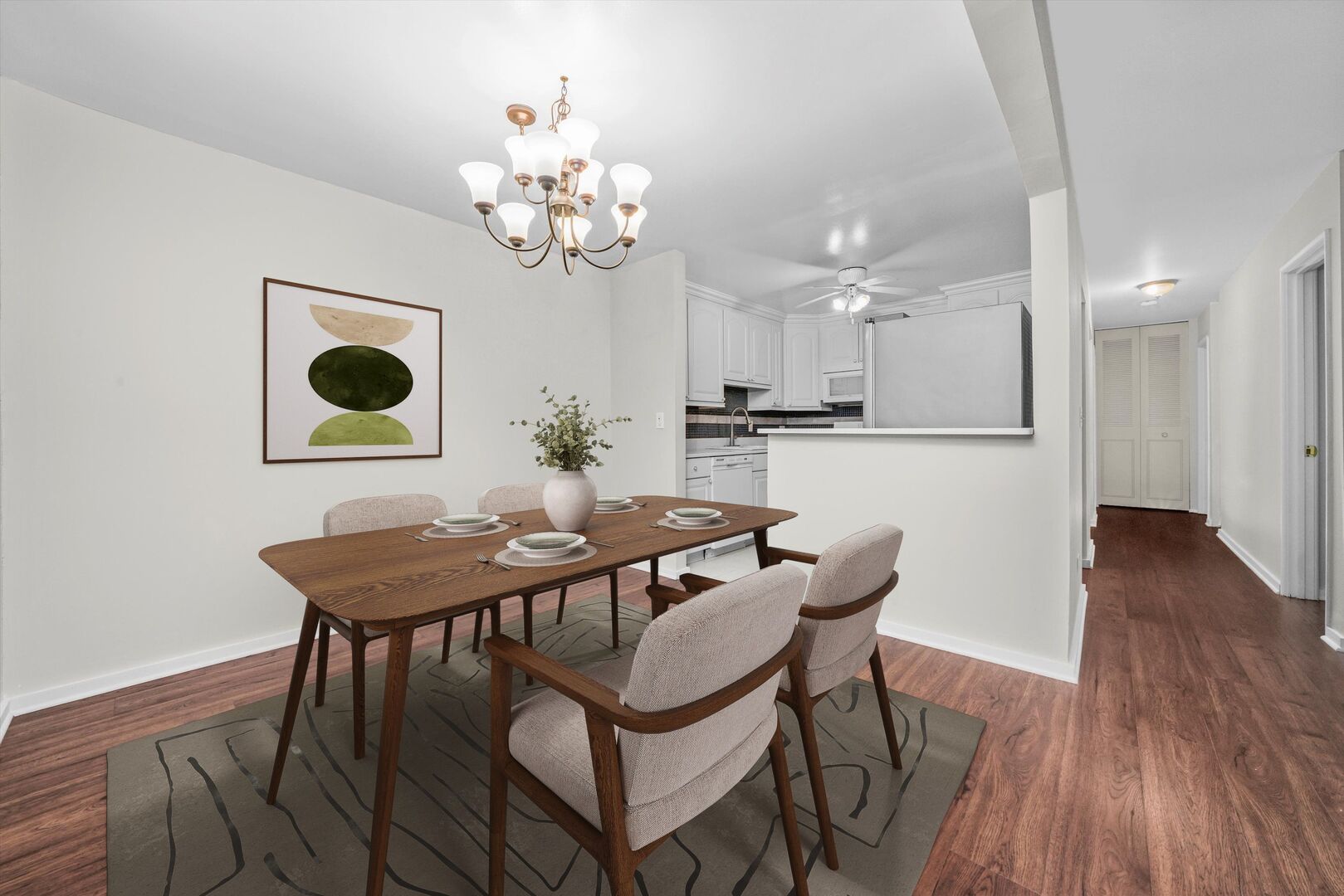 3617 Central Avenue East, Unit 201 Glenview, IL 60025 - Photo 5 of 21 a view of a dining room with furniture and chandelier
