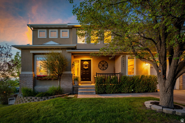14883 Tooele Lane Draper, UT 84020 - Photo 41 of 49 Contemporary two-story residence with a stucco and brick facade