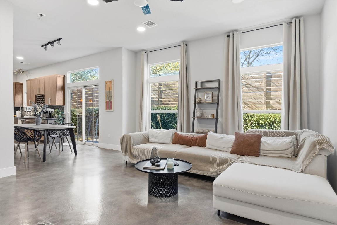 3504 Clawson Road, Unit 7 Austin, TX 78704 - Photo 5 of 26 a living room with furniture and a large window