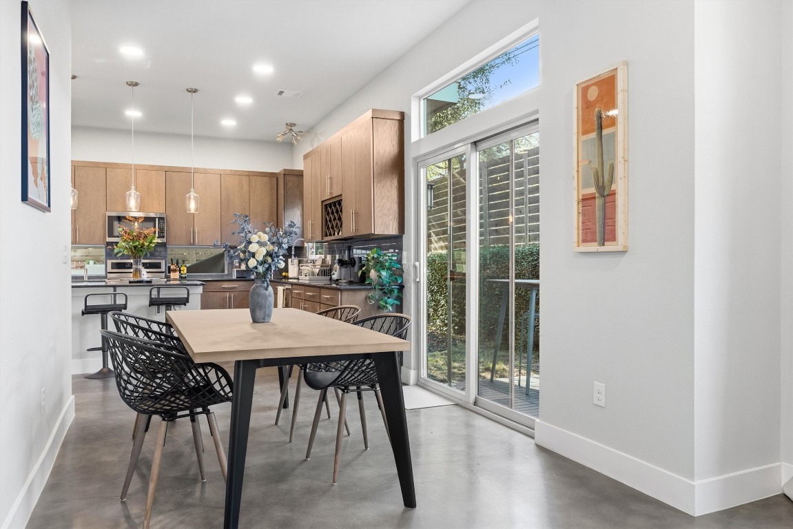 3504 Clawson Road, Unit 7 Austin, TX 78704 - Photo 7 of 26 a view of a dining room with furniture window and outside view