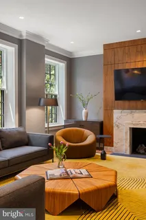 a view of a room with shelves